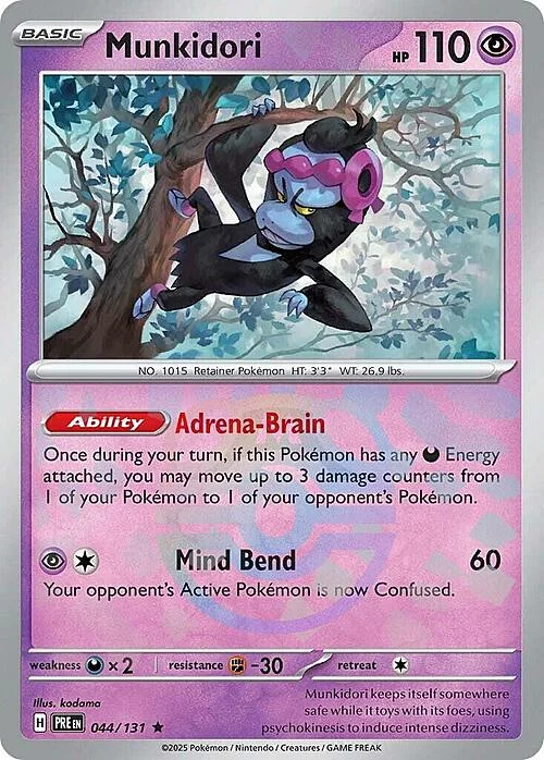 Munkidori — Prismatic Evolutions - Master Ball Reverse Holo