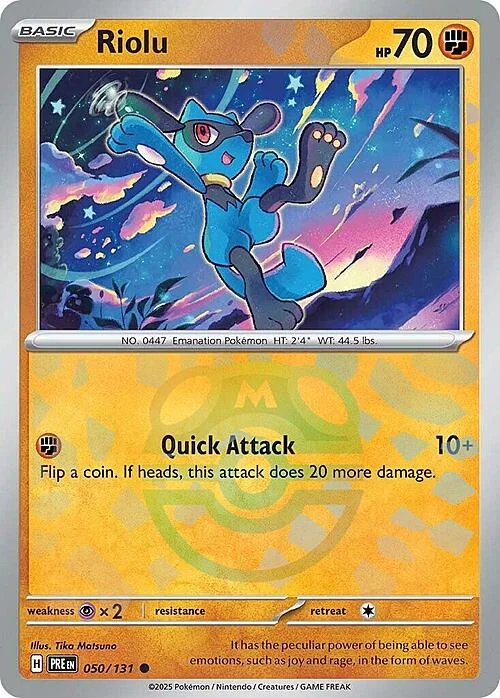 Riolu — Prismatic Evolutions - Master Ball Reverse Holo