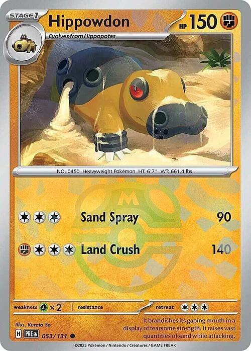 Hippowdon — Prismatic Evolutions - Master Ball Reverse Holo