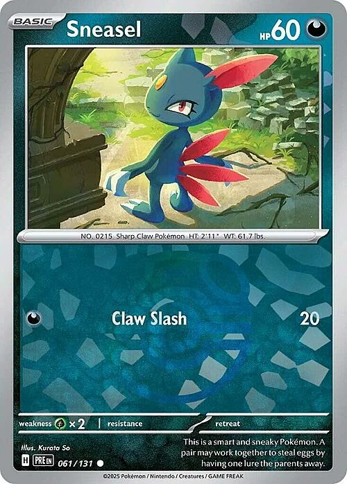 Sneasel — Prismatic Evolutions - Master Ball Reverse Holo