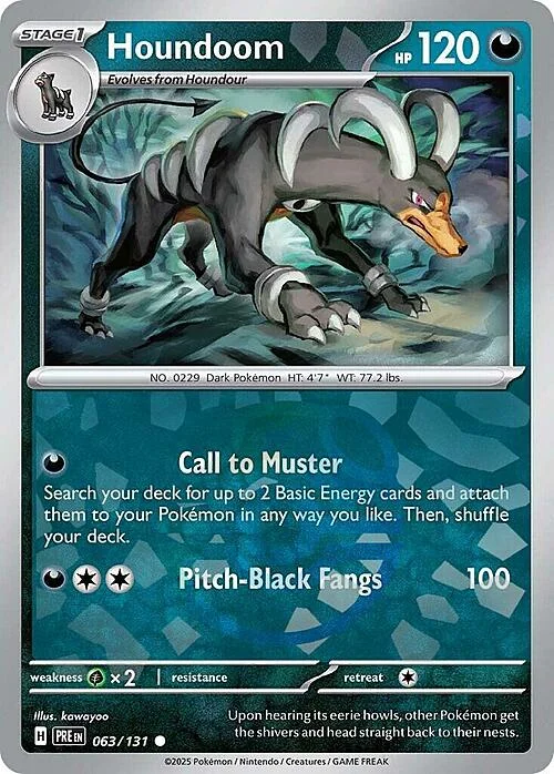 Houndoom — Prismatic Evolutions - Master Ball Reverse Holo