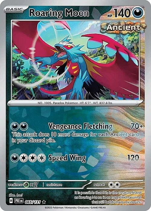 Roaring Moon — Prismatic Evolutions - Master Ball Reverse Holo