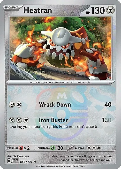 Heatran — Prismatic Evolutions - Master Ball Reverse Holo