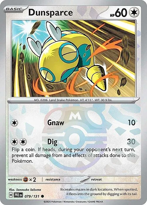 Dunsparce — Prismatic Evolutions - Master Ball Reverse Holo