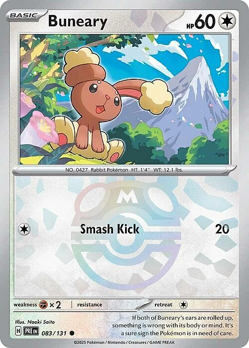 Buneary — Prismatic Evolutions - Master Ball Reverse Holo