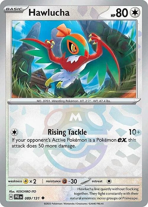 Hawlucha — Prismatic Evolutions - Master Ball Reverse Holo