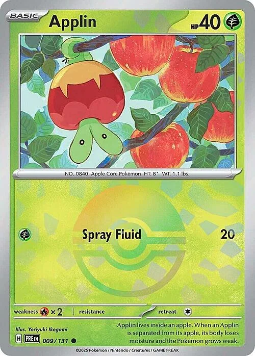 Applin — Prismatic Evolutions - Poké Ball Reverse Holo