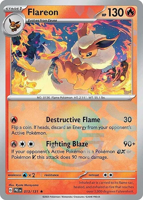 Flareon — Prismatic Evolutions - Poké Ball Reverse Holo