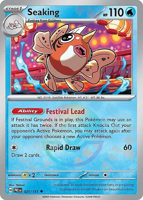 Seaking — Prismatic Evolutions - Poké Ball Reverse Holo