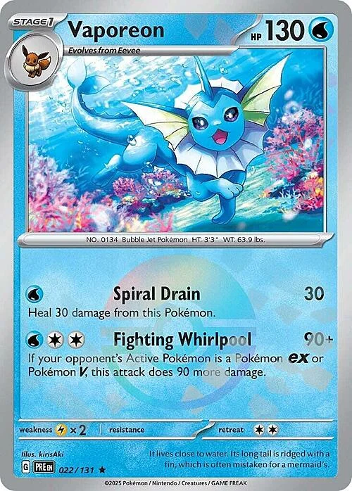 Vaporeon — Prismatic Evolutions - Poké Ball Reverse Holo