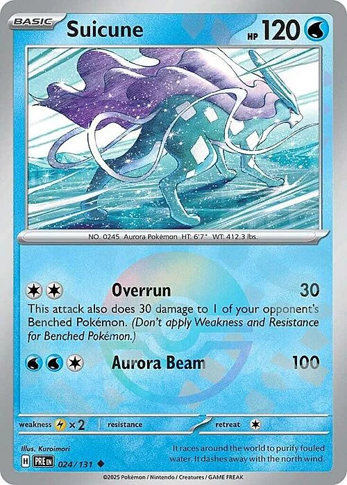 Suicune — Prismatic Evolutions - Poké Ball Reverse Holo