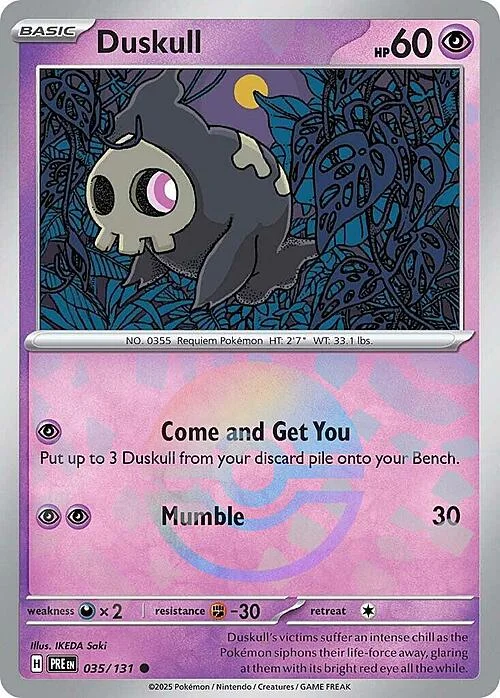 Duskull — Prismatic Evolutions - Poké Ball Reverse Holo
