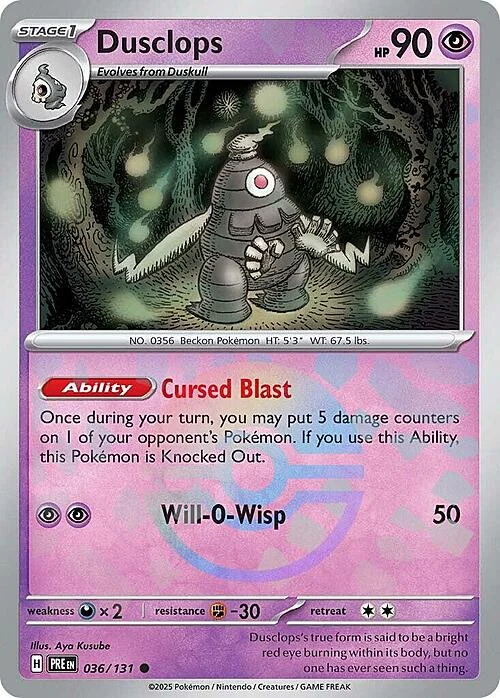 Dusclops — Prismatic Evolutions - Poké Ball Reverse Holo