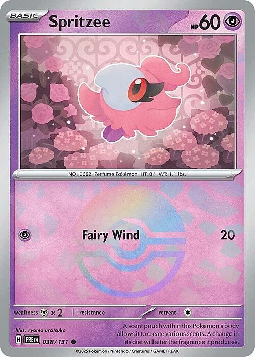 Spritzee — Prismatic Evolutions - Poké Ball Reverse Holo