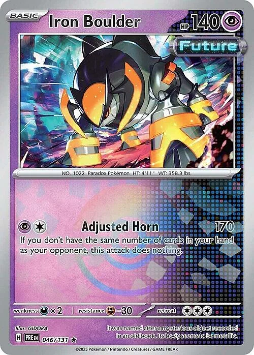 Iron Boulder — Prismatic Evolutions - Poké Ball Reverse Holo