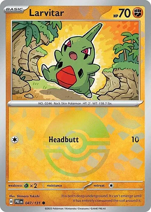 Larvitar — Prismatic Evolutions - Poké Ball Reverse Holo