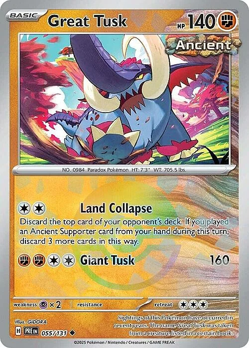Great Tusk — Prismatic Evolutions - Poké Ball Reverse Holo