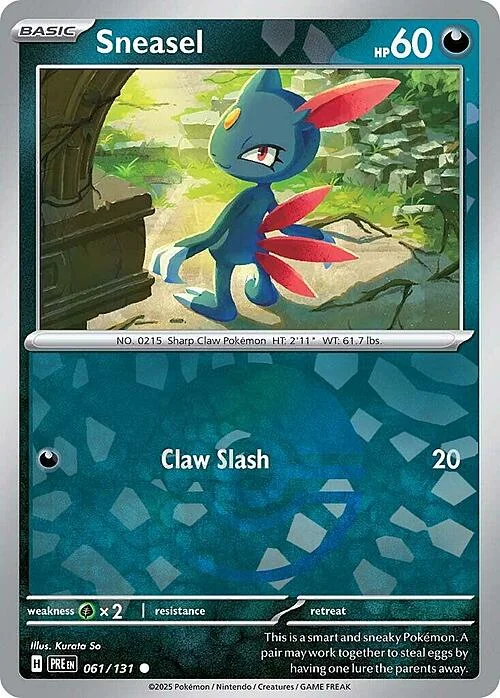 Sneasel — Prismatic Evolutions - Poké Ball Reverse Holo