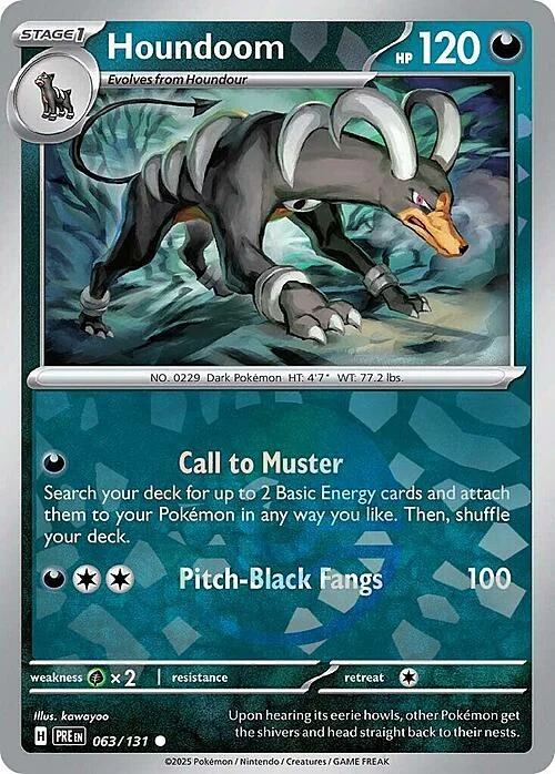 Houndoom — Prismatic Evolutions - Poké Ball Reverse Holo