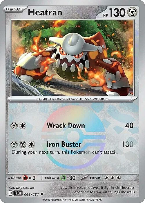 Heatran — Prismatic Evolutions - Poké Ball Reverse Holo