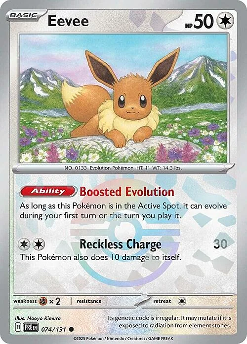 Eevee — Prismatic Evolutions - Poké Ball Reverse Holo