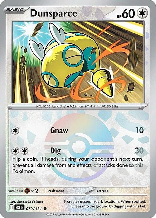 Dunsparce — Prismatic Evolutions - Poké Ball Reverse Holo