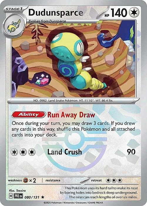 Dudunsparce — Prismatic Evolutions - Poké Ball Reverse Holo