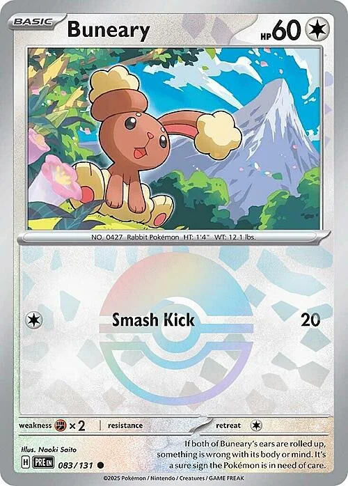 Buneary — Prismatic Evolutions - Poké Ball Reverse Holo