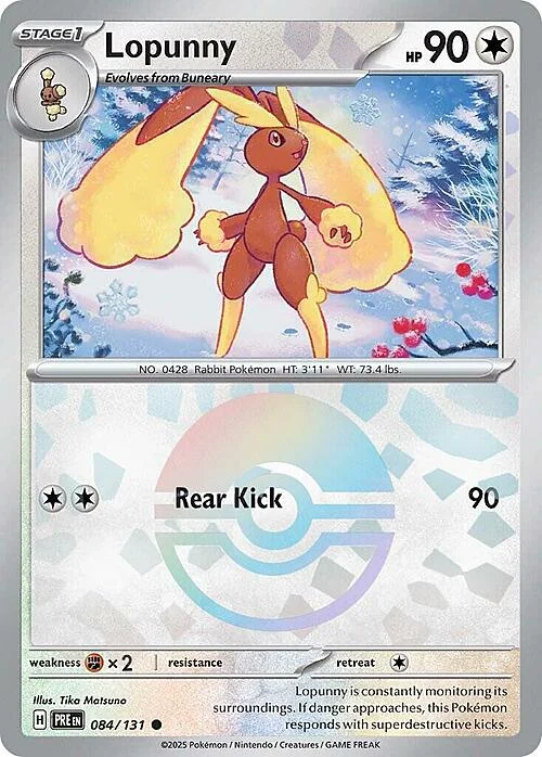 Lopunny — Prismatic Evolutions - Poké Ball Reverse Holo
