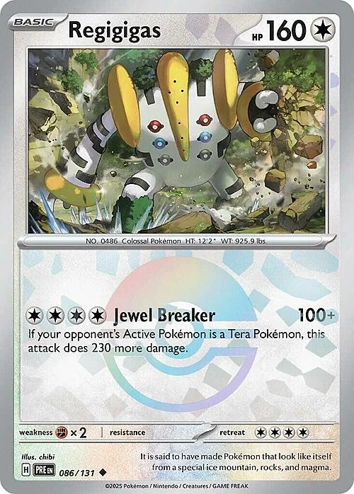 Regigigas — Prismatic Evolutions - Poké Ball Reverse Holo