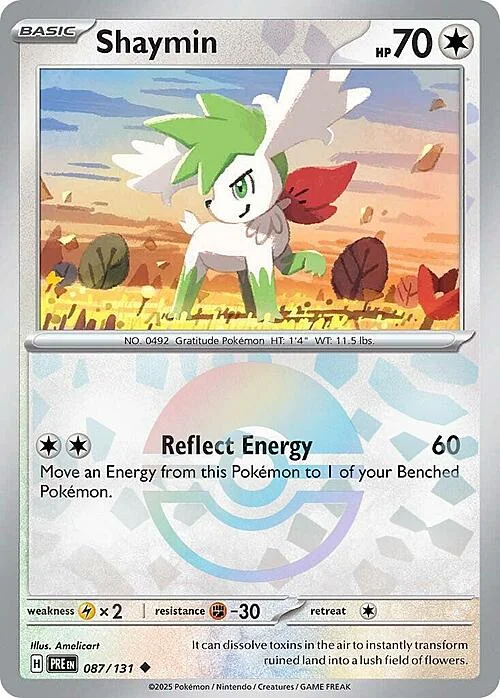 Shaymin — Prismatic Evolutions - Poké Ball Reverse Holo