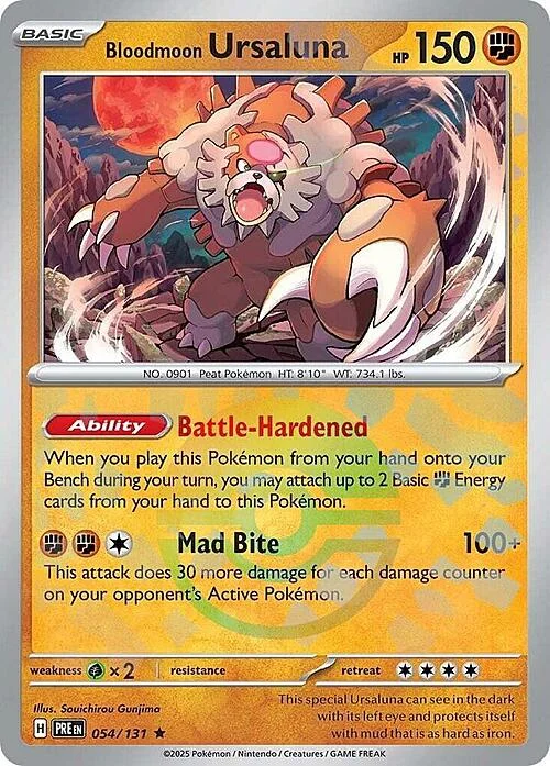 Bloodmoon Ursaluna — Prismatic Evolutions - Poké Ball Reverse Holo
