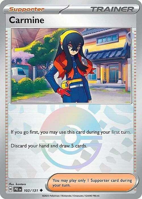 Carmine — Prismatic Evolutions - Poké Ball Reverse Holo