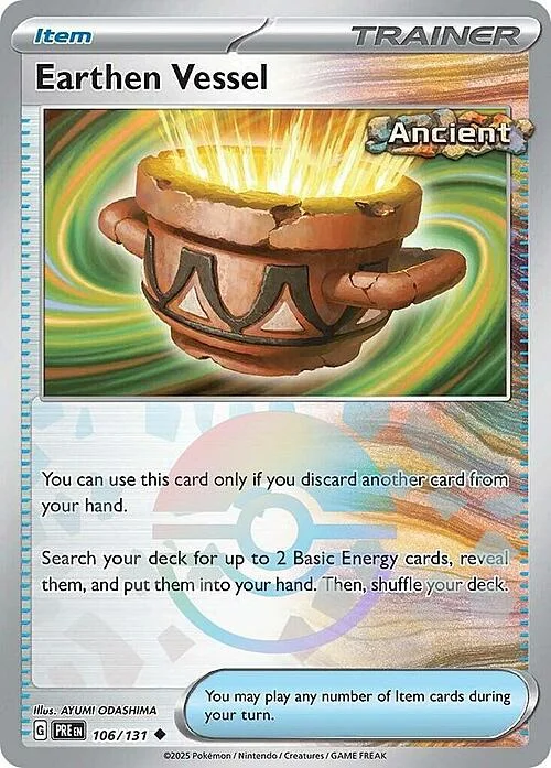 Earthen Vessel — Prismatic Evolutions - Poké Ball Reverse Holo