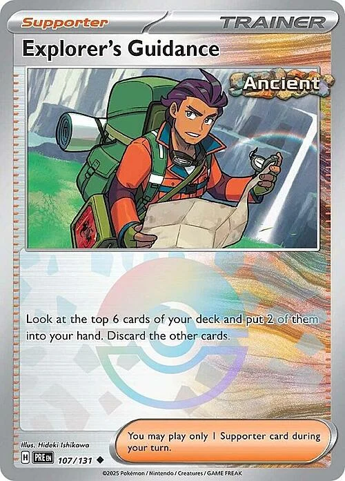 Explorer's Guidance — Prismatic Evolutions - Poké Ball Reverse Holo