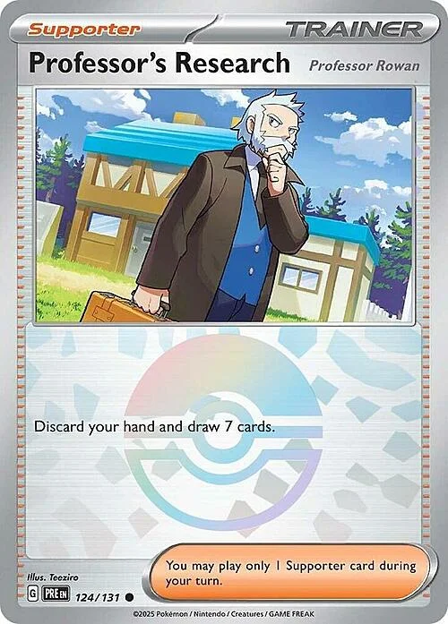 Professor's Research - Professor Rowan — Prismatic Evolutions - Poké Ball Reverse Holo