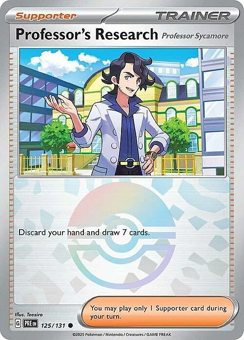 Professor's Research - Professor Sycamore — Prismatic Evolutions - Poké Ball Reverse Holo