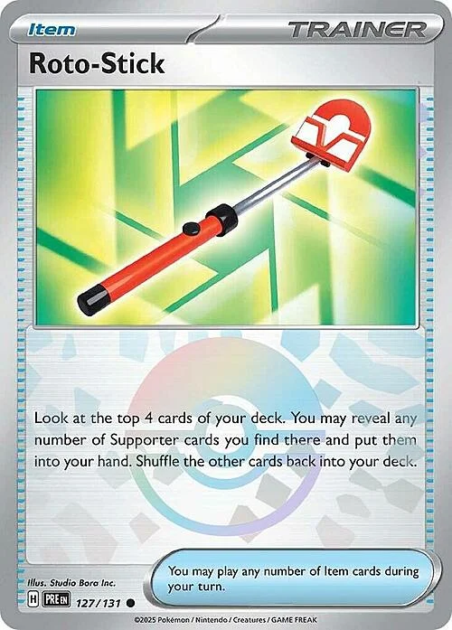Roto-Stick — Prismatic Evolutions - Poké Ball Reverse Holo