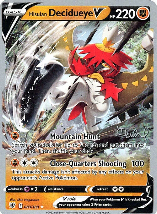 Hisuian Decidueye V — World Championship Decks 2022