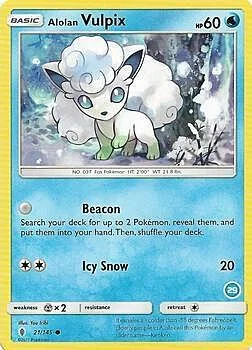 Alolan Vulpix — SM Trainer Kit: Alolan Sandslash & Alolan Ninetales