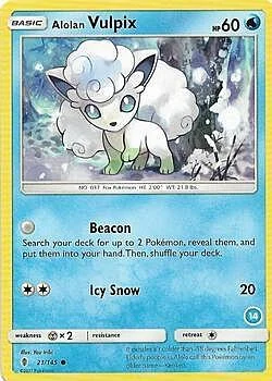 Alolan Vulpix — SM Trainer Kit: Alolan Sandslash & Alolan Ninetales