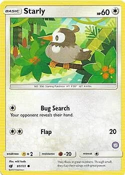 Starly — SM Trainer Kit: Alolan Sandslash & Alolan Ninetales