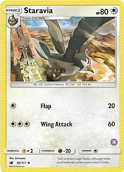 Staravia — SM Trainer Kit: Alolan Sandslash & Alolan Ninetales