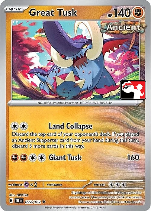 Great Tusk — Play! Pokémon Prize Pack Series