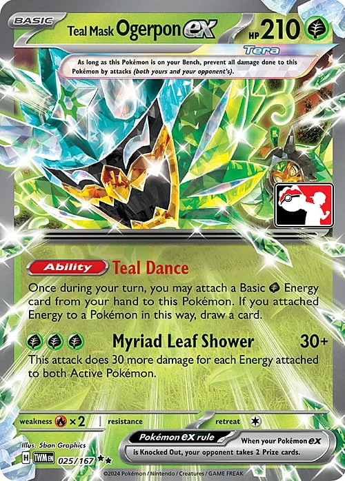 Teal Mask Ogerpon ex — Play! Pokémon Prize Pack Series