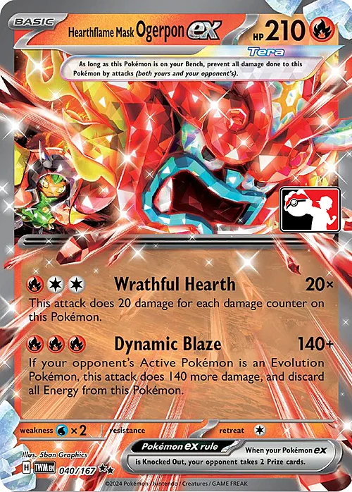Hearthflame Mask Ogerpon ex — Play! Pokémon Prize Pack Series