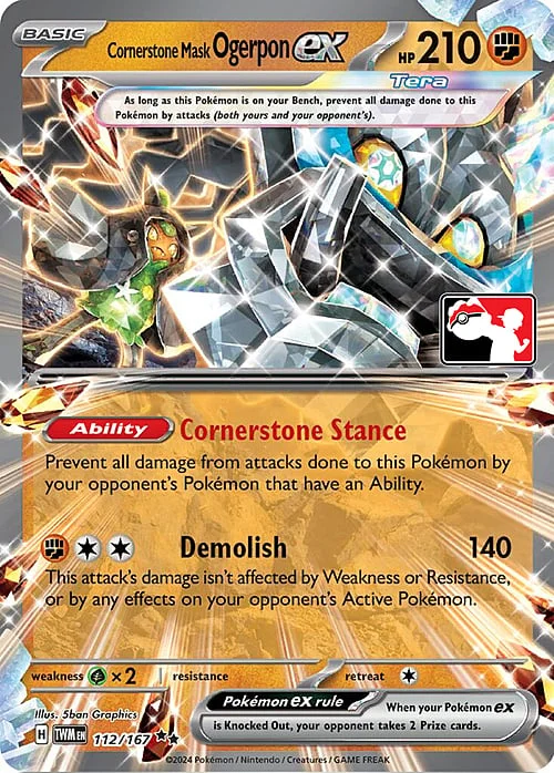 Cornerstone Mask Ogerpon ex — Play! Pokémon Prize Pack Series