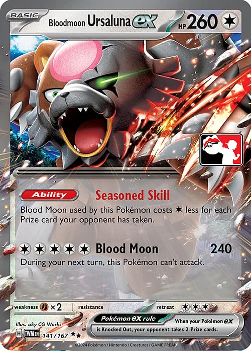Bloodmoon Ursaluna ex — Play! Pokémon Prize Pack Series