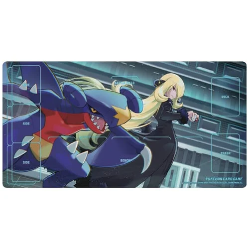 Cynthia & Garchomp Playmat — Heat Wave Arena