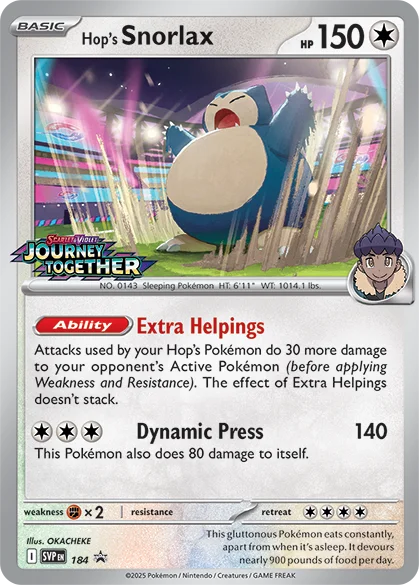 Hop's Snorlax — SV Black Star Promos